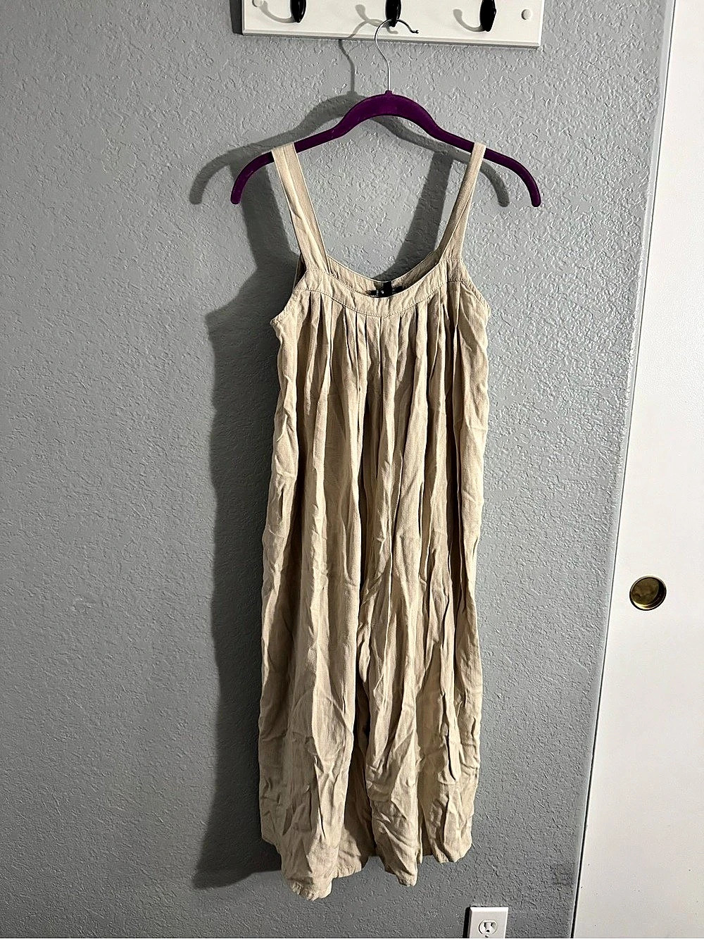 Hunter & Brown Flowy Romper in Beige